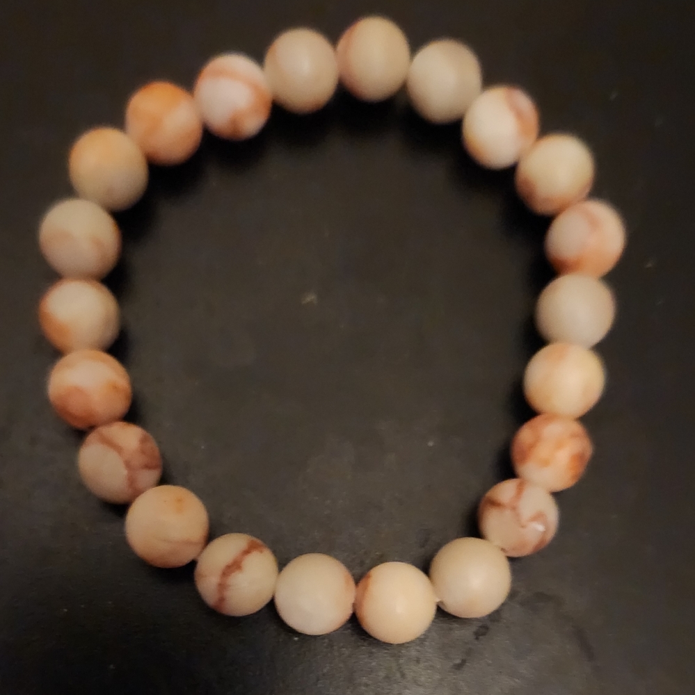 Marble pink jasper bracelet